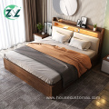 Bedroom Furniture Tyle USB Charger Wood Bed Frame